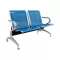Bancă metalică de așteptare cu 2 locuri pe albastru