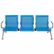 Bancă metalică de așteptare cu 3 locuri pe albastru 503