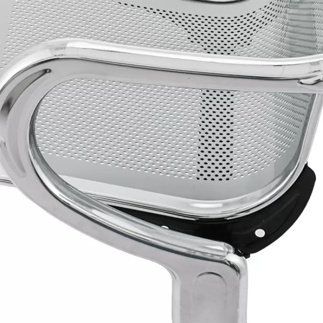 Banca metalica de asteptare cu 3 locuri-gri