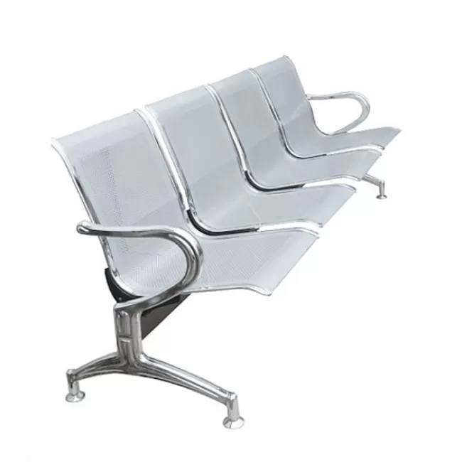 Bancă de așteptare cu 4 locuri pe culoarea gri 504 transport Gratuit