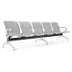Bancă metalică pentru zone de așteptare cu 5 locuri pe gri 505