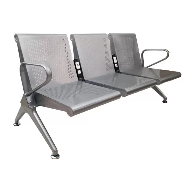 Bancă metalică pentru așteptare cu 3 locuri 203 UP