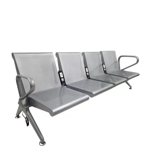 Bancă metalică pentru așteptare cu 4 locuri 204 UP