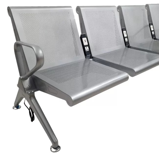 Bancă metalică pentru așteptare cu 4 locuri 204 UP