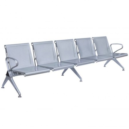 Bancă metalică de așteptare cu 5 locuri Bancă metalică de așteptare cu 5 locuri