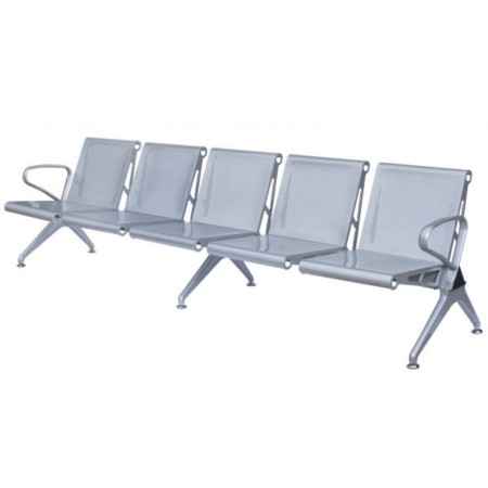 Bancă metalică de așteptare cu 5 locuri Bancă metalică de așteptare cu 5 locuri