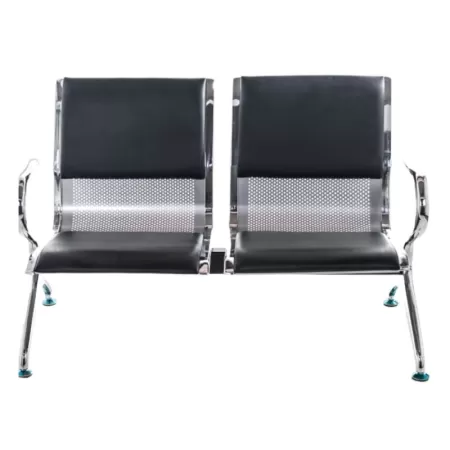 Bancă metalică de așteptare cu 2 locuri