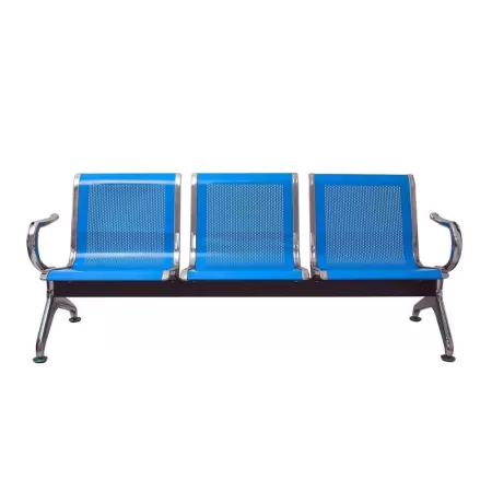 Bănci metalice săli de așteptare spitale cu 3 locuri