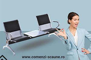 Bănci de așteptare cu 2 locuri și măsuță