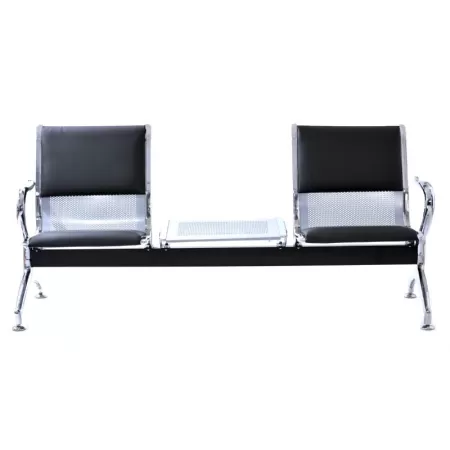 Bancă metalică de așteptare cu 2 locuri