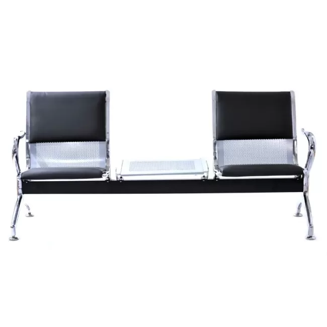 Bancă metalică de așteptare cu 2 locuri
