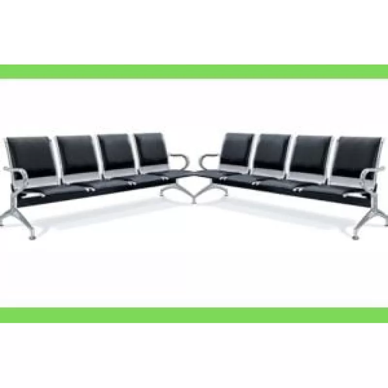 Bănci metalice cu 4 locuri șezut și spătar tapițat