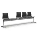 Bancă de așteptare cu 4 locuri și măsuță, 252 cm – Fabricată în Italia