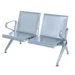 Bancă metalică de așteptare cu 2 locuri