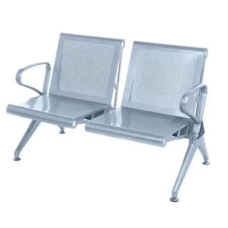 Bancă metalică de așteptare cu 2 locuri