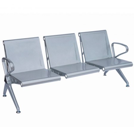 Bancă metalică de așteptare cu 3 locuri Bancă metalică de așteptare cu 3 locuri