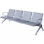 Bancă metalică de așteptare cu 4 locuri