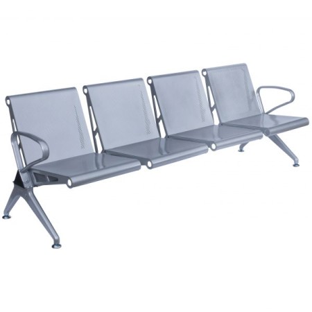 Bancă metalică de așteptare cu 4 locuri Bancă metalică de așteptare cu 4 locuri