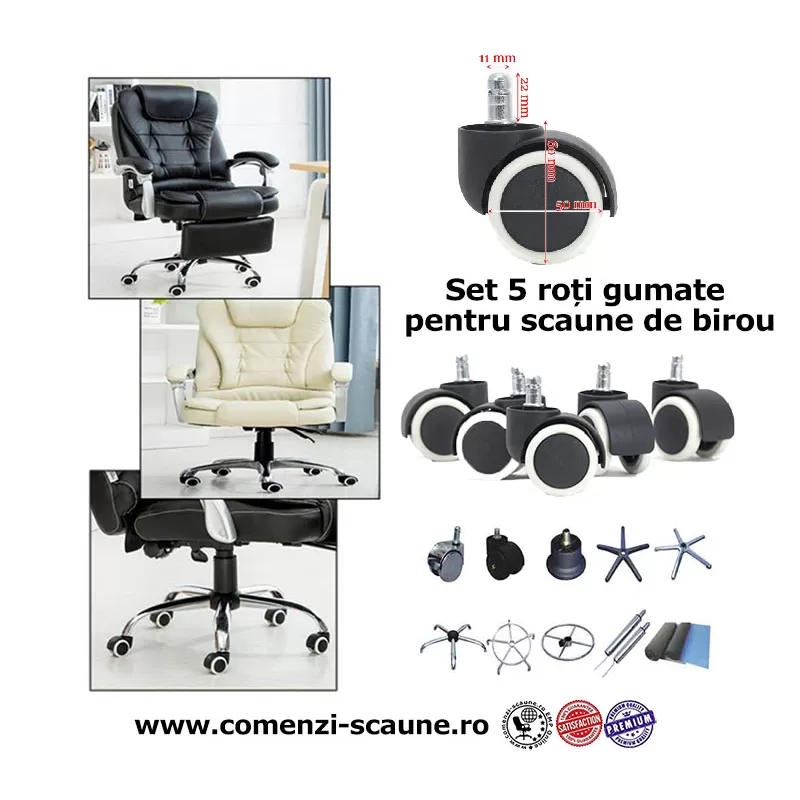 Video roți gumate pentru scaune