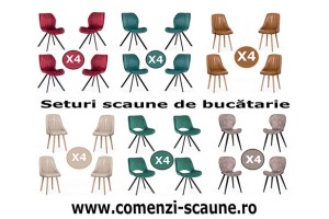 Scaune de bucatarie la set de 4 bucati-5