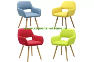 Scaune de bucatarie din stofa sau piele ecologica intrate in stoc