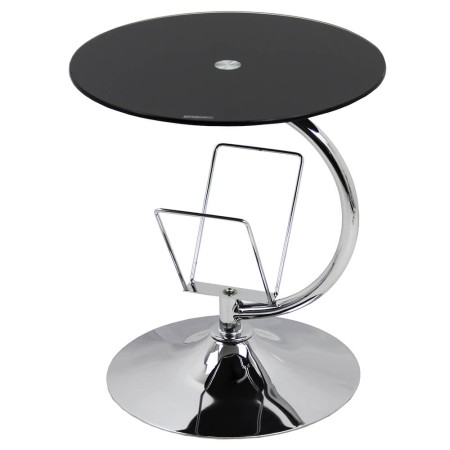 Măsuță de cafea rotundă cadru cromat BUC 05 Măsuță de cafea rotundă cadru cromat BUC 05