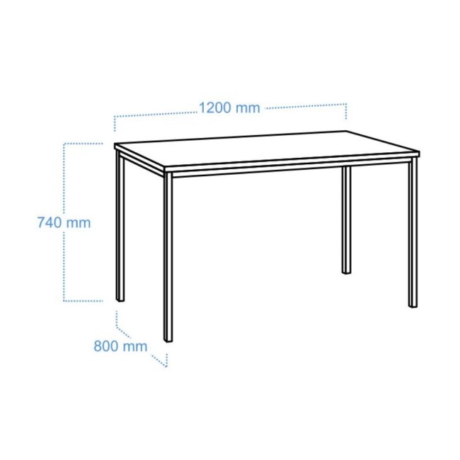 Masă metalică cantină-restaurant de 120 cm Alb Masă cantină-restaurant de 120 cm Alb