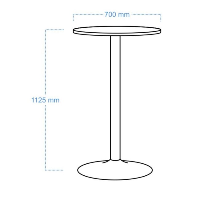 Masă rotundă tip bar pentru diverse zone