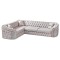 Colțar extensibil stil Chesterfield auriu