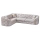 Colțar extensibil stil Chesterfield auriu