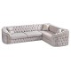 Colțar extensibil stil Chesterfield auriu