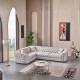 Colțar extensibil stil Chesterfield auriu