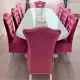 Masă cu 10 scaune Royal catifea roz