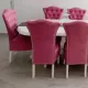 Masă cu 10 scaune Royal catifea roz