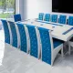 Set masă cu 12 scaune pe culoarea albastru cu alb