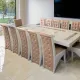 Set masă cu 12 scaune pe culoarea bej cu alb