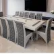 Set masă cu 12 scaune pe culoarea gri cu alb