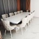 Set masă bucătărie cu 12 scaune pe culoarea crem Set masă bucătărie cu 12 scaune pe culoarea crem