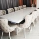 Set masă bucătărie cu 12 scaune pe culoarea crem Set masă bucătărie cu 12 scaune pe culoarea crem