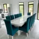Masă cu 12 scaune Medina turcoaz