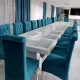 Masă cu 12 scaune Medina turcoaz