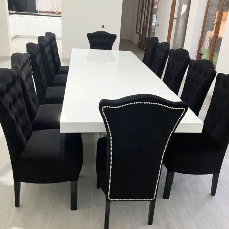 Masă cu 12 scaune Royal Negru Masă cu 12 scaune Royal Negru