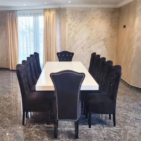 Masă cu 12 scaune Royal Negru