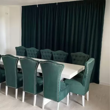 Masă cu 12 scaune Royal verde smarald