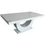 Masă bucătărie alb lucios din MDF de 180 cm