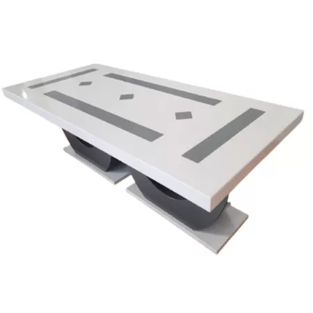 Masă fixă alb cu gri din MDF 280 cm