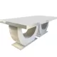Masă fixă alb lucios din MDF 220 cm