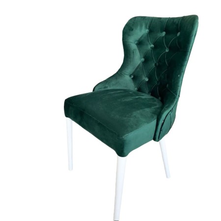 Scaune tapițate Chicago din catifea verde smarald Scaune tapițate Chicago din catifea verde smarald