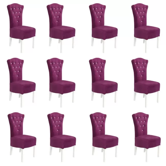 12 Scaune elegante și confortabile din lemn de fag diverse culori-mov