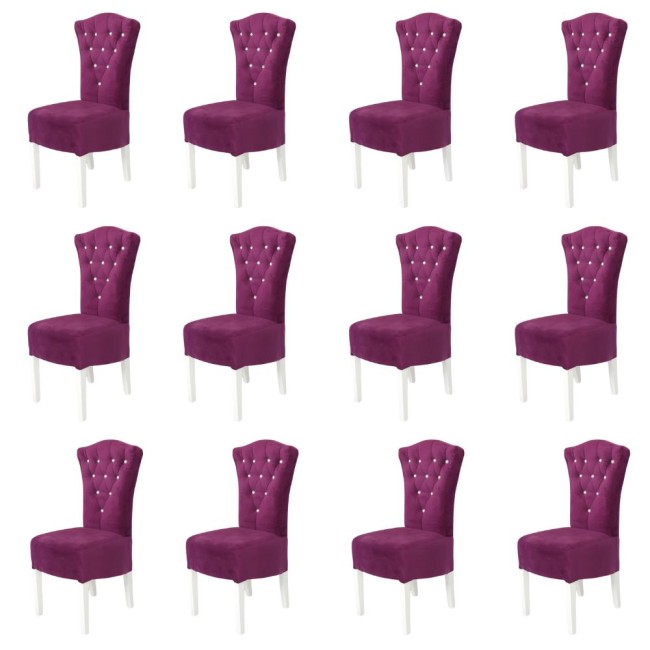 12 Scaune elegante și confortabile din lemn de fag diverse culori-mov